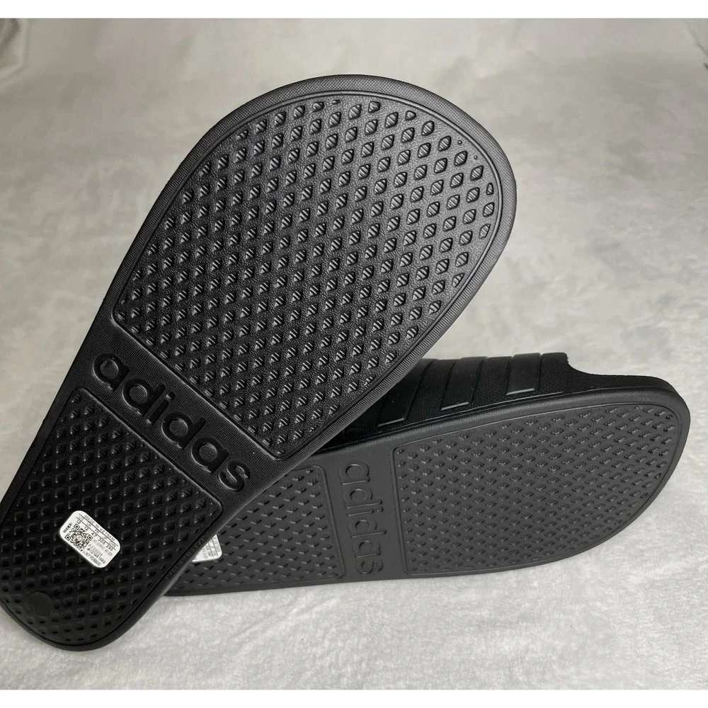 NEW Adidas Adilette Aqua Slides Sandals Men's Size 12 Black F35550